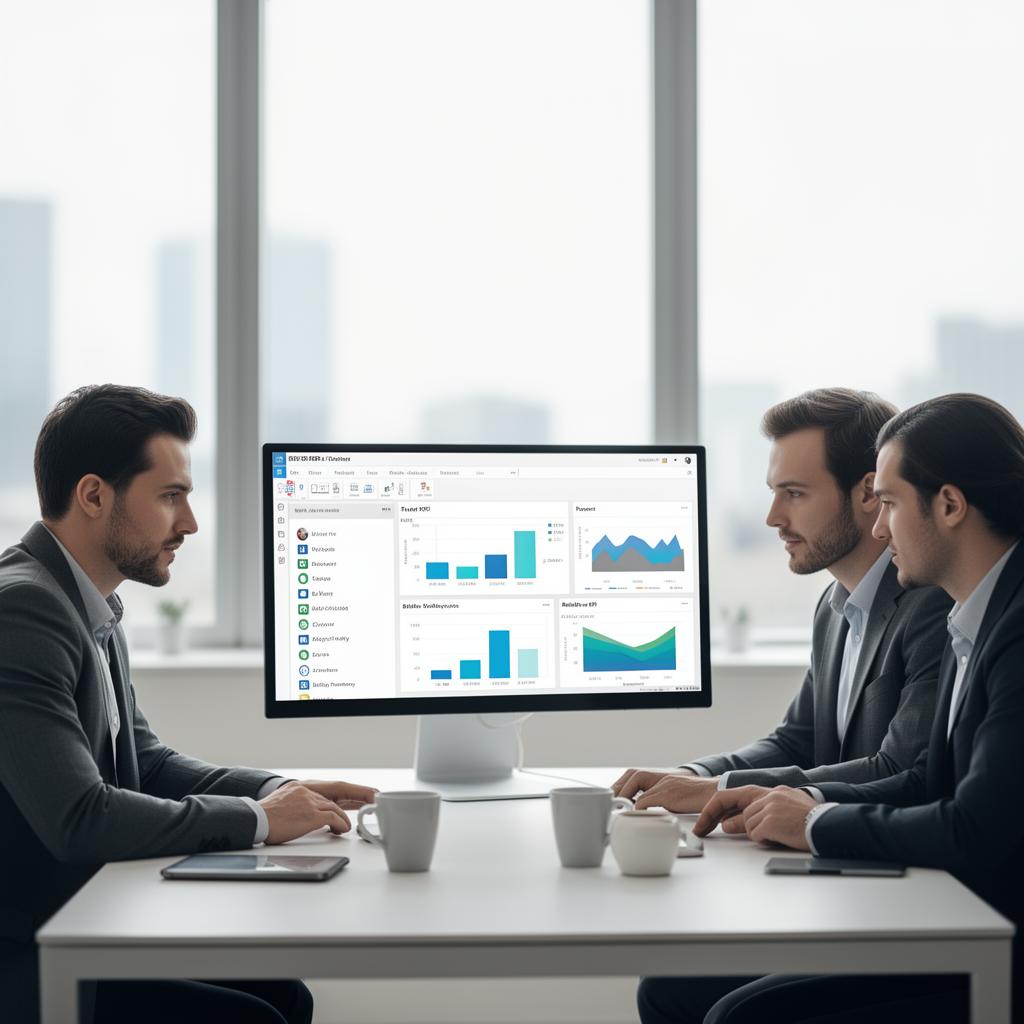Sanova data analysts reviewing maintenance KPI dashboards
